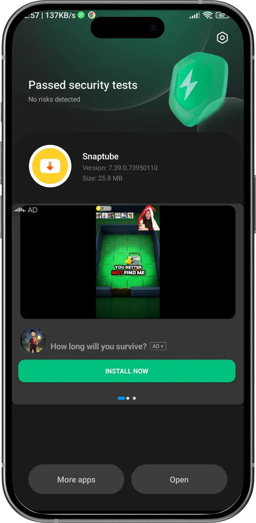 Como baixar Snaptube Lite APK step 3