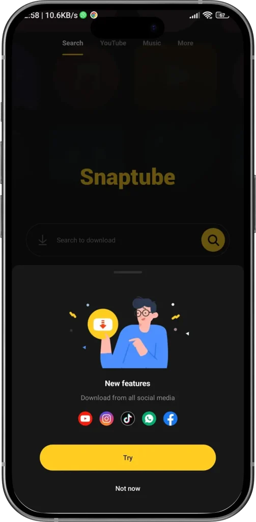 Como baixar Snaptube Lite APK step 4