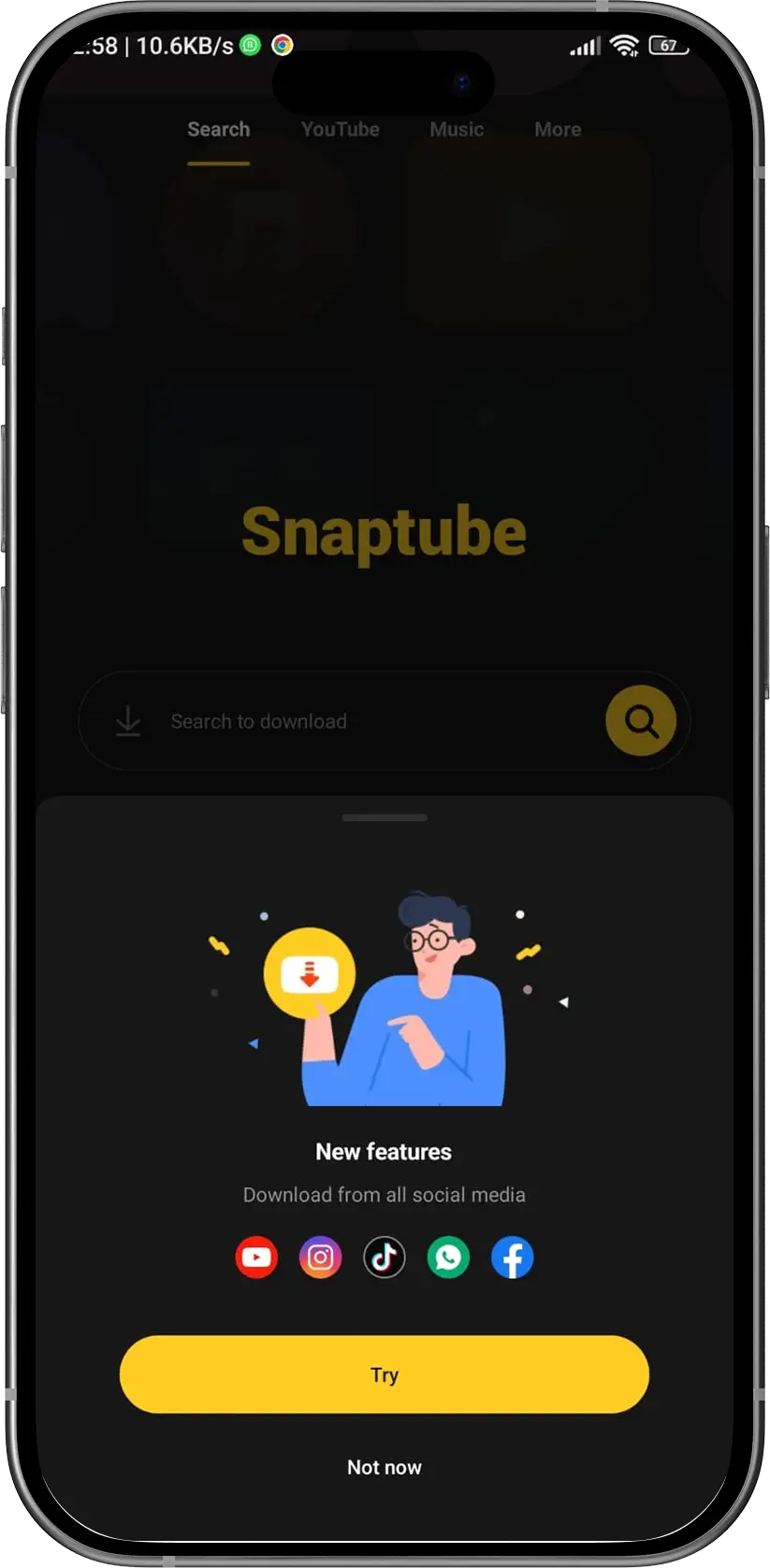 Como baixar Snaptube Lite APK step 4